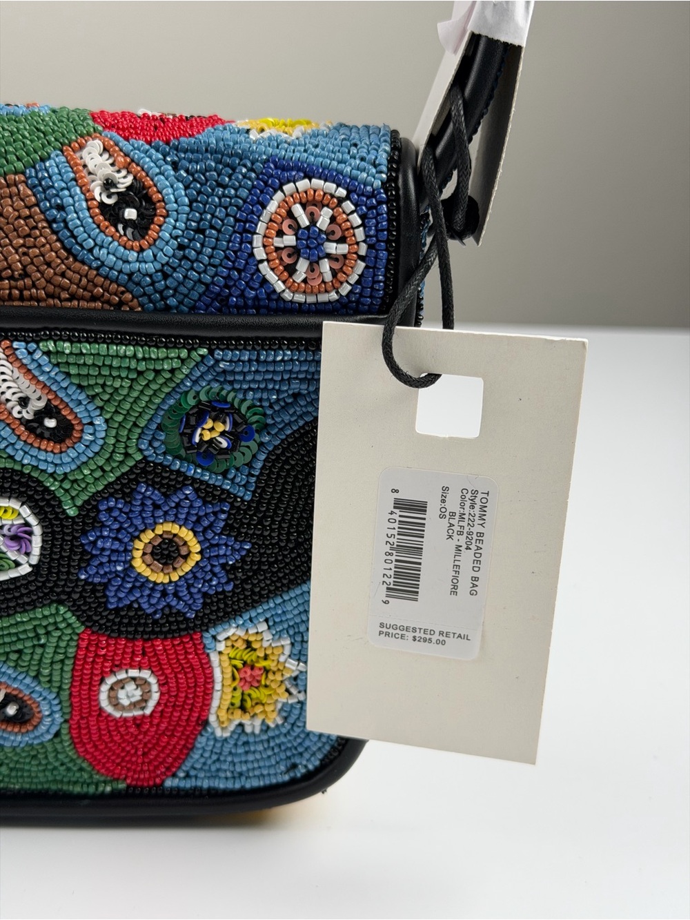 Staud Tommy Beaded Bag in Black Millefiori - Picture 8 of 12